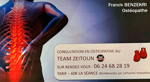 Osteopathie au Team Zeitoun